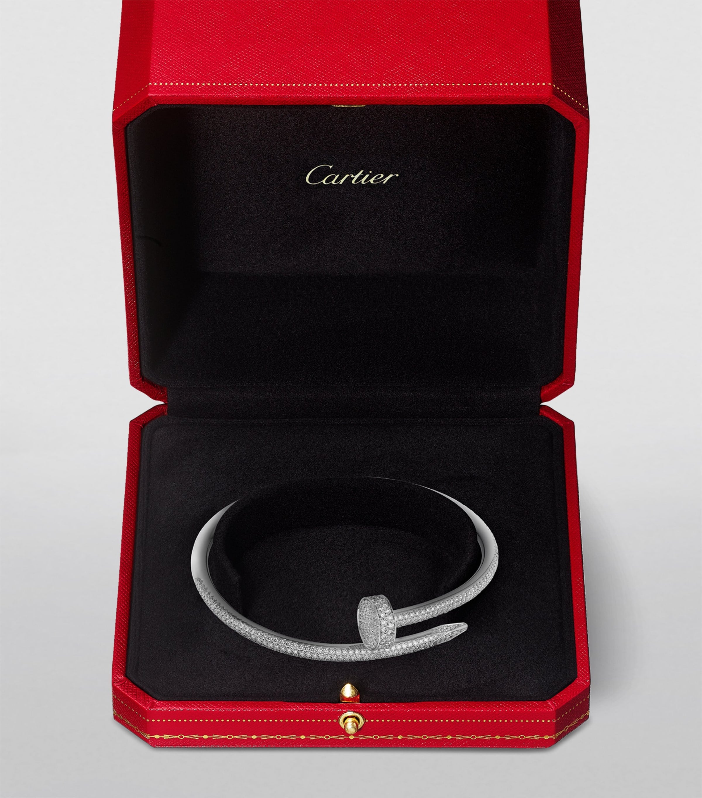 Cartier medium white gold and diamond Juste Un Clou bracelet - British product