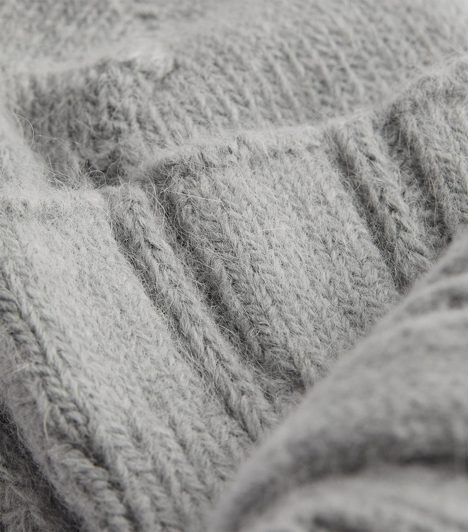 Falke knitted bed socks with angora blend - British product