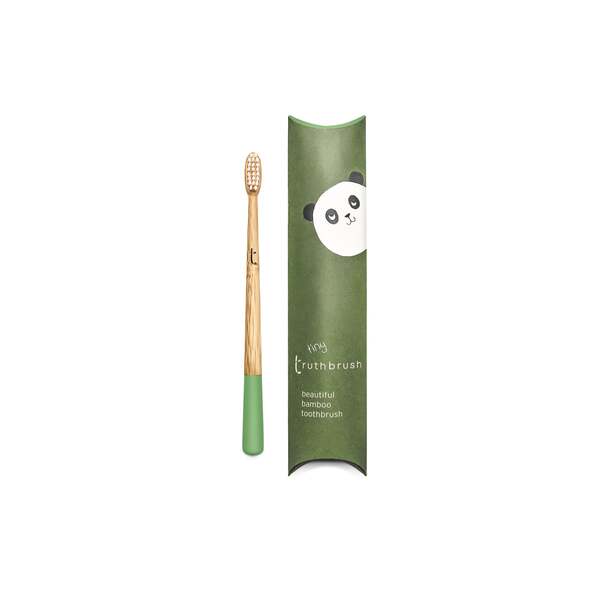 Truthbrush Bamboo Childrens Toothbrush Meadow Green (British brand)