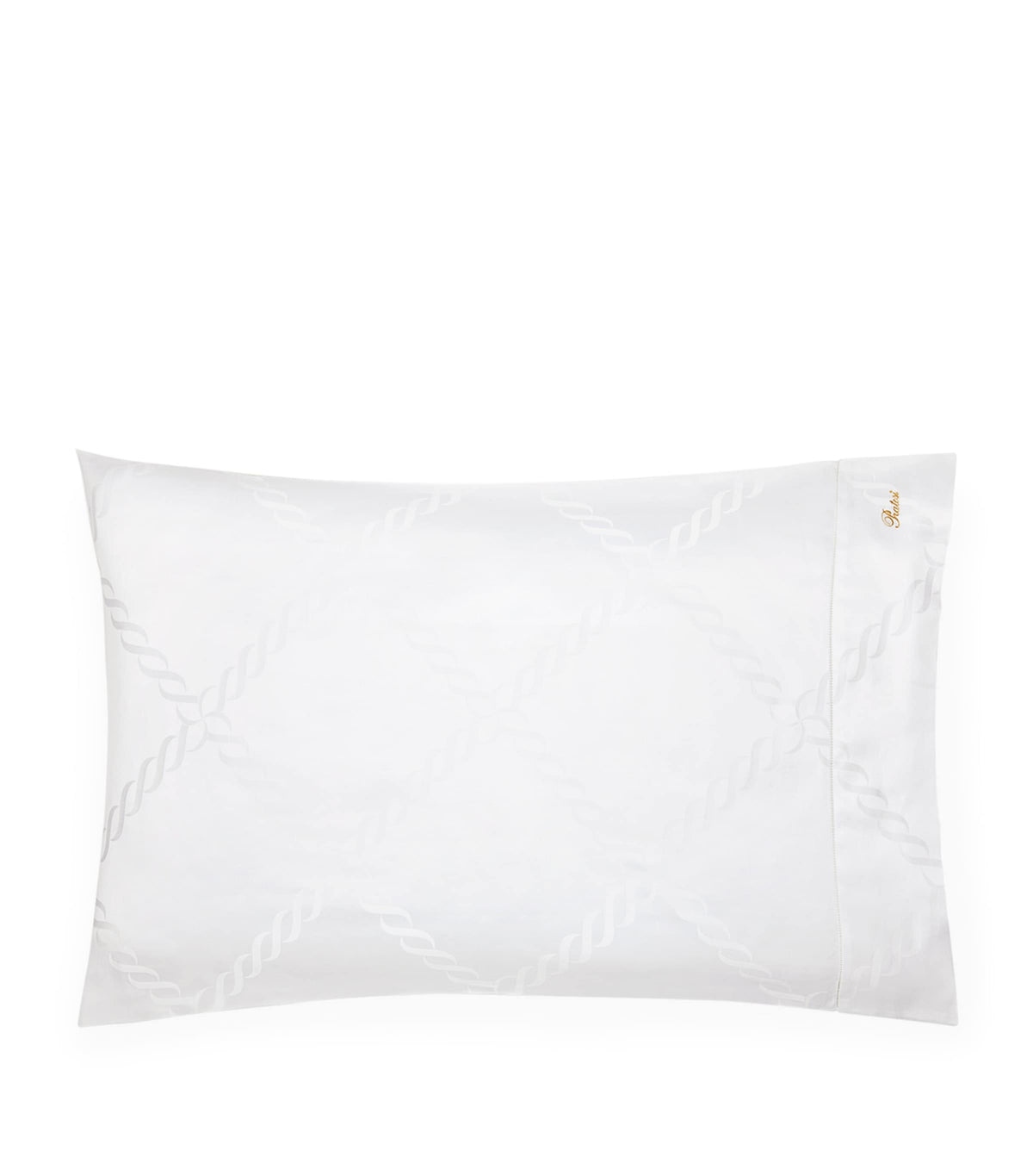 Bolster Pillowcase with Braid Motif in Egyptian Cotton, 13cm x 41cm