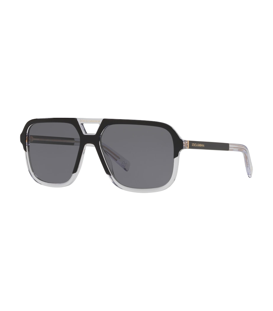 Dolce&Gabbana Angel sunglasses oversized acetate with logo, imported from the UK
