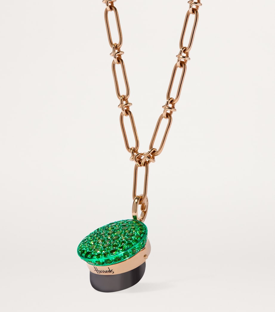 Annoushka yellow gold tsavorite doorman's cap charm - British product