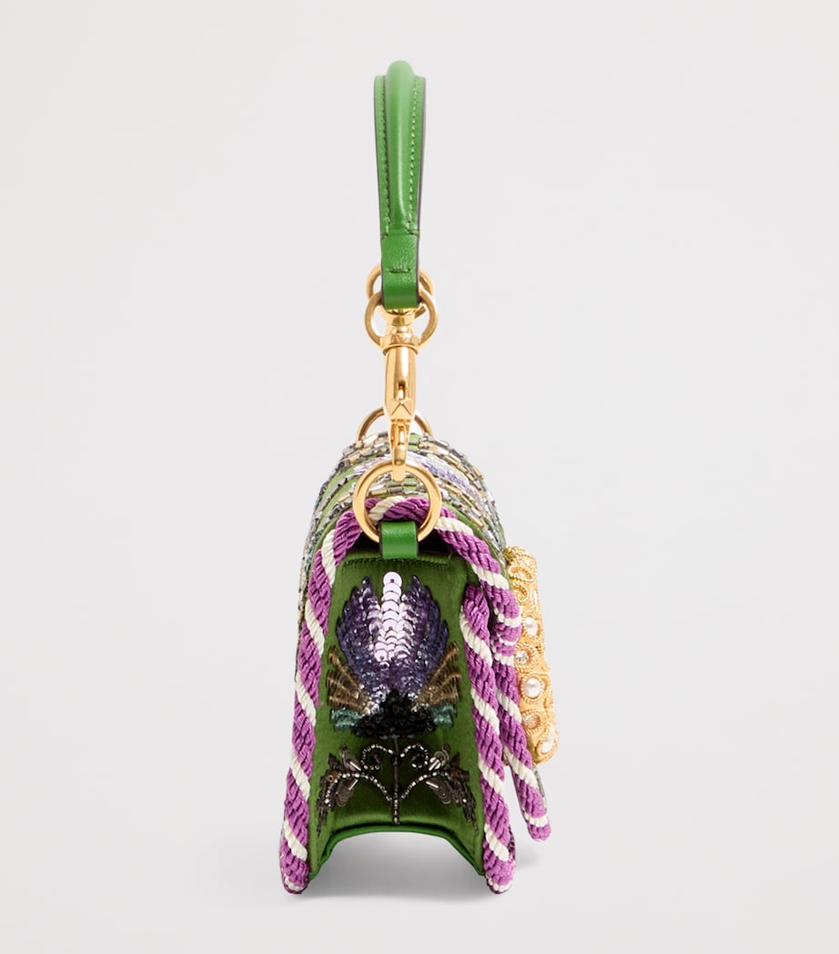 Valentino Garavani small embellished Locò shoulder bag, imported from the UK