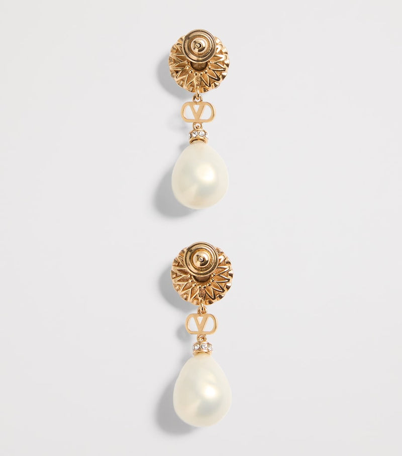 Valentino Garavani Crystal VLogo Signature Earrings - British product