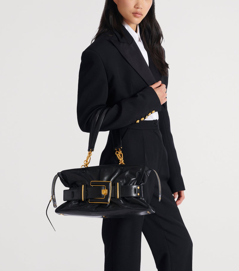 Balmain Anthem shoulder bag in buffalo leather, UK version