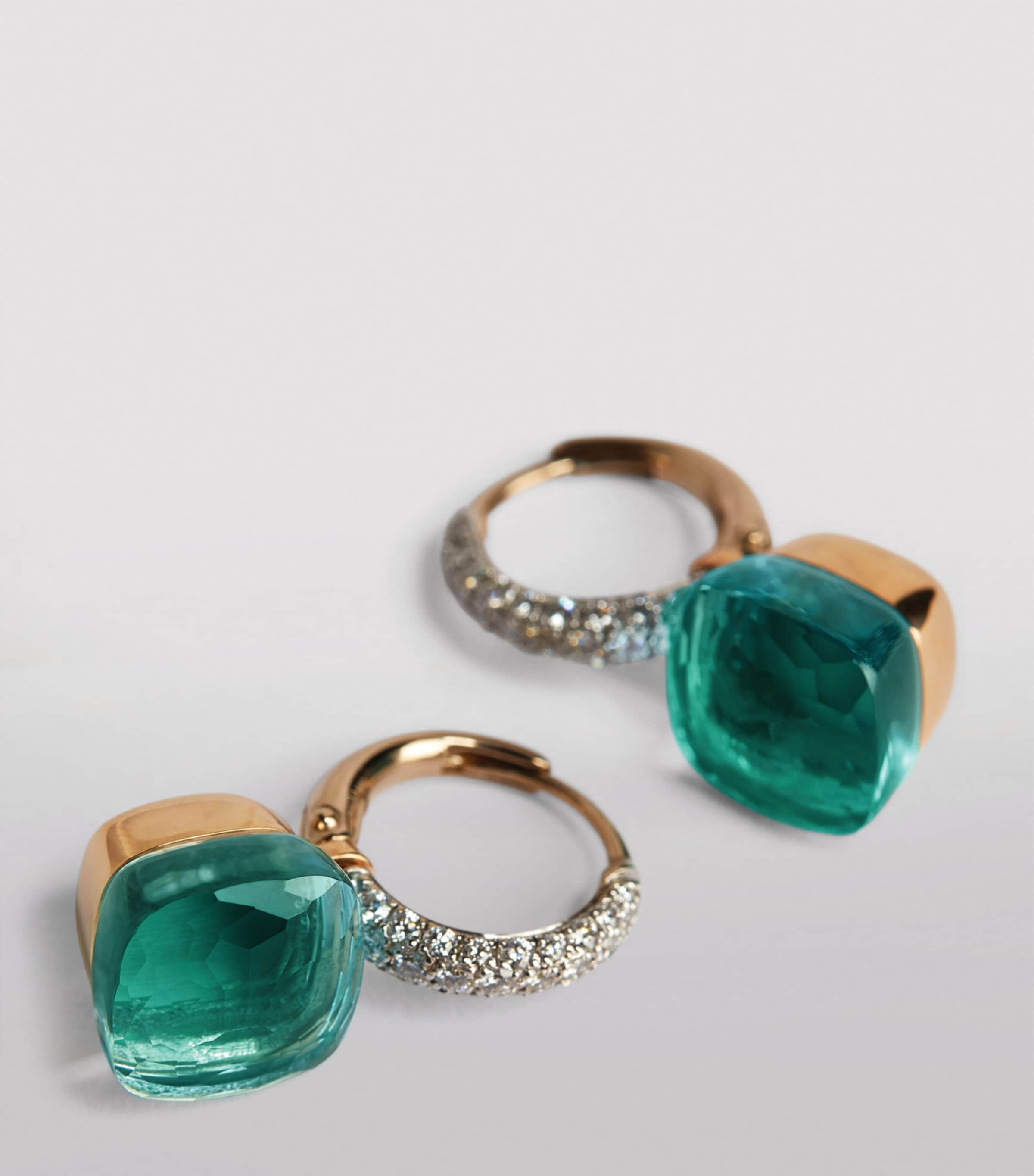 Pomellato Nudo drop earrings blue topaz agate diamonds, UK version