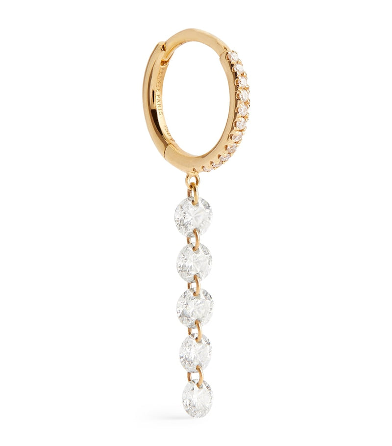 Persée yellow gold diamond single earring, UK version