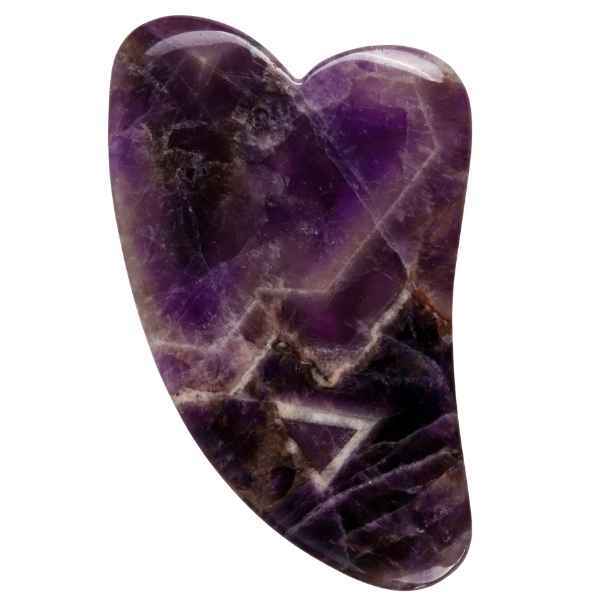 White Lotus amethyst crystal gua sha, imported from the UK
