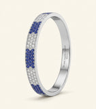 Cartier white gold LOVE bracelet with diamonds and sapphires, UK version