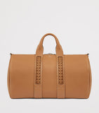 Aviteur leather woven-detail holdall - British product