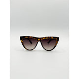 SVNX flat top round sunglasses in tortoise brown, UK version