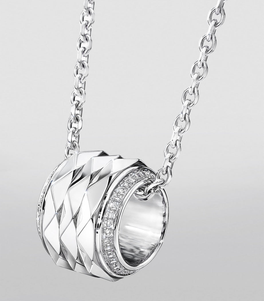 Graff 18kt white gold diamond pendant necklace, UK version