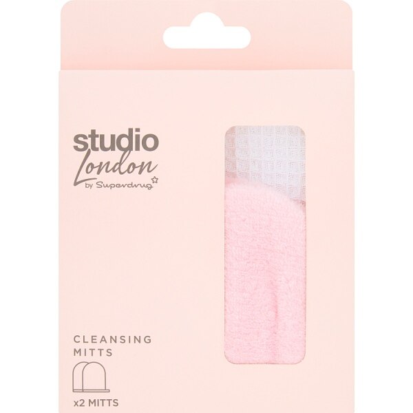 Studio London Cleansing Mitts 2pk GOODS Superdrug   