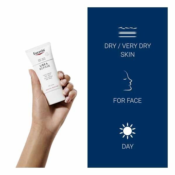 Eucerin UreaRepair 5% Replenishing Face Cream Dry Skin 50ml GOODS Superdrug   