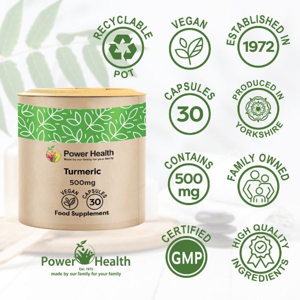 Power Health Turmeric supplement 30 capsules, UK version