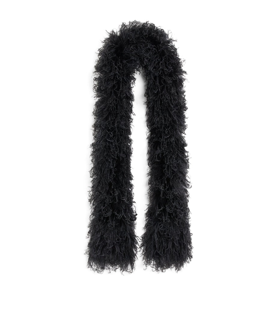 Valentino Garavani monochrome feather scarf 200cm, UK version