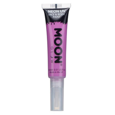 Moon Glow Peinture Faciale Neon UV Violet Intense avec Pinceau