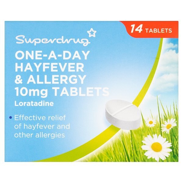 Superdrug Allergy & Hayfever 1 a Day Loratadine 14 Tablets