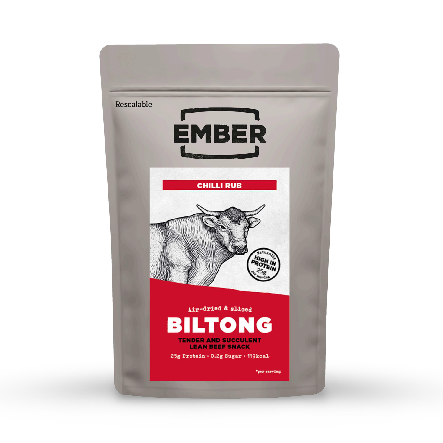 Ember biltong beef jerky chilli 250g (British brand)