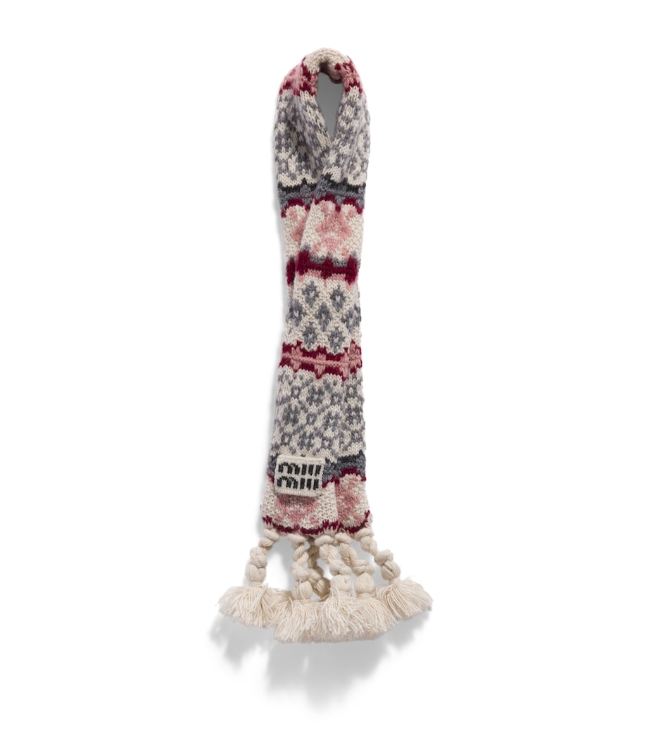 Miu Miu wool-cashmere knitted bag charm - British product