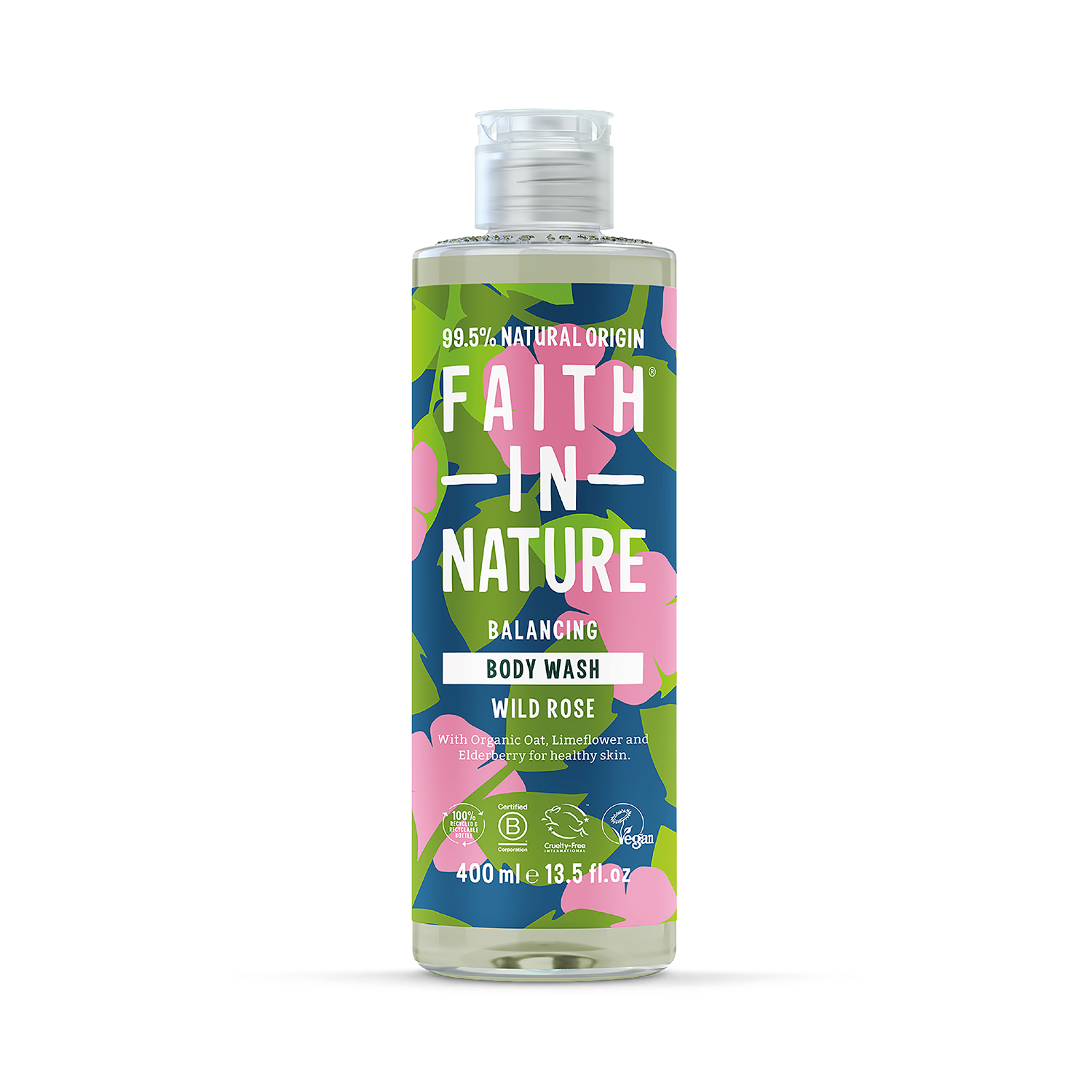 Faith In Nature Body Wash Wild Rose 400ml - British product