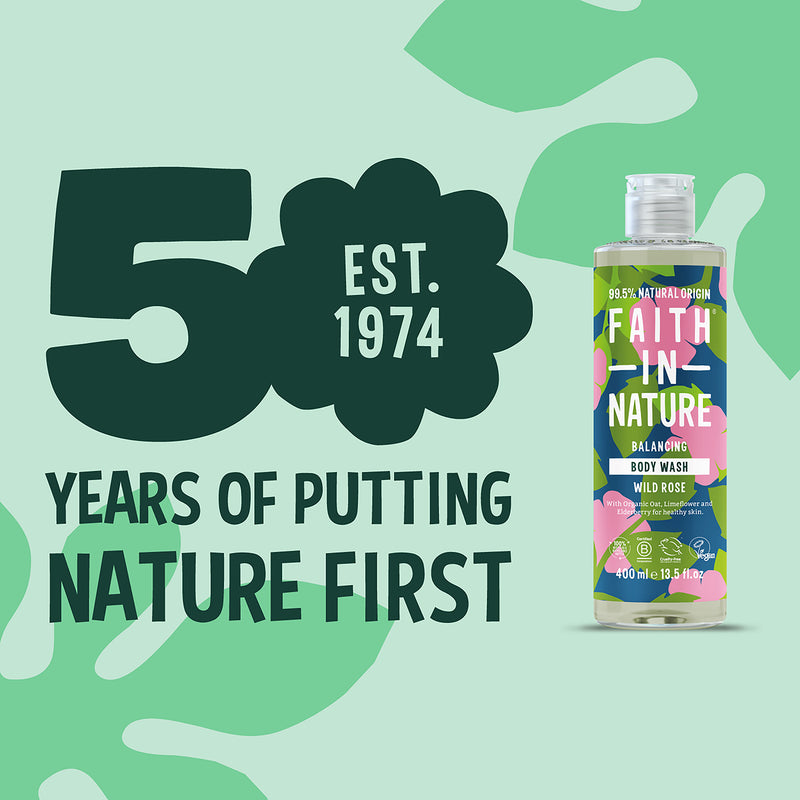 Faith In Nature Body Wash Wild Rose 400ml - British product