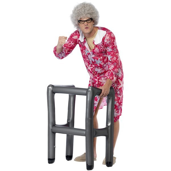 Smiffys inflatable Zimmer frame silver 84cm, imported from the UK
