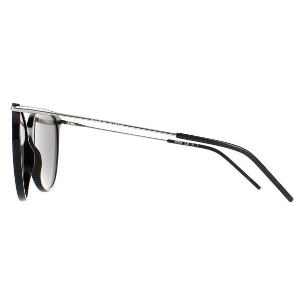 Hugo Boss BOSS 1272/S black mirrored round sunglasses - British product