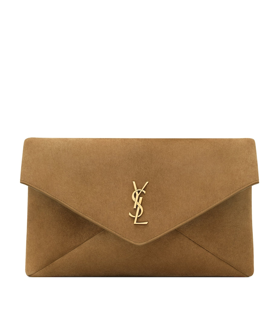 Saint Laurent Cassandre suede envelope pouch (British brand)