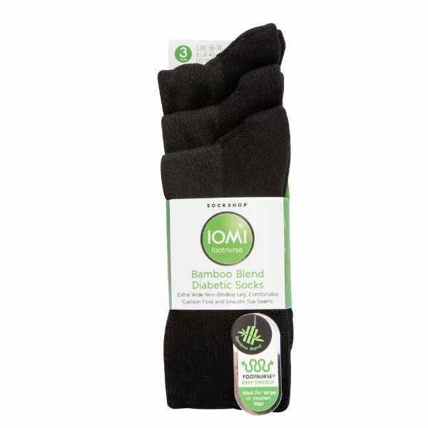 IOMI 3 Pairs Extra Wide Bamboo Diabetic Socks 12-14 UK GOODS Superdrug   