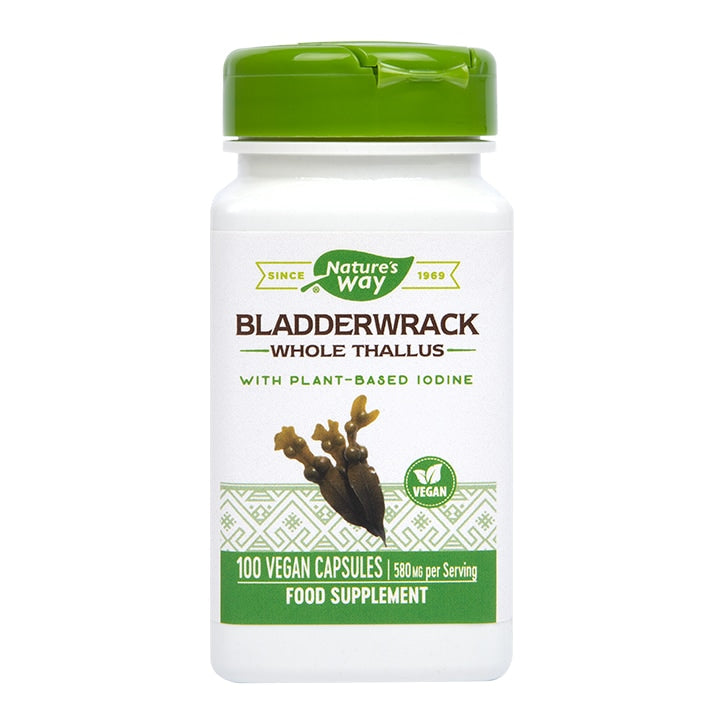 Nature's Way Bladderwrack with Iodine 100 Capsules Plant Sourced Supplements Holland&Barrett   