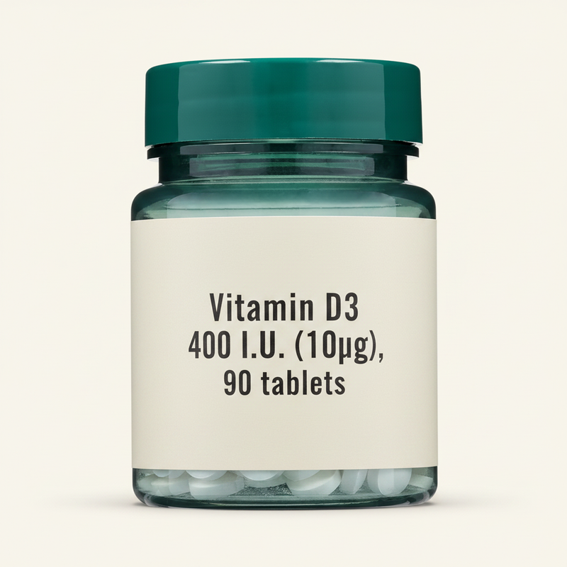 Holland & Barrett Vitamin D3 400IU 90 Tablets, UK version