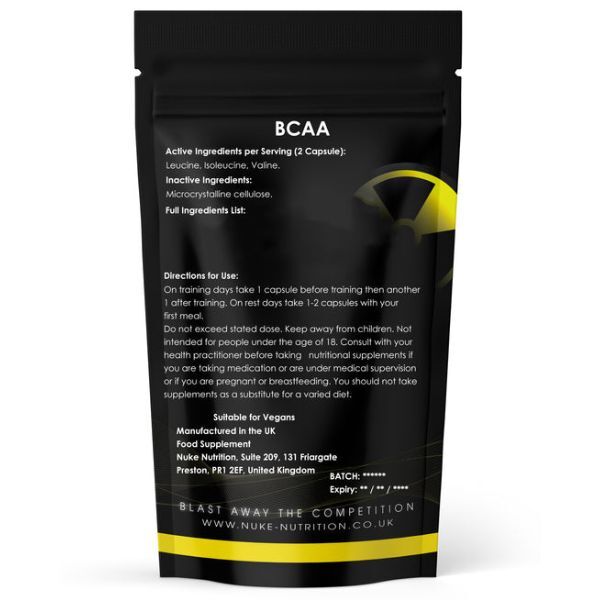 Nuke Nutrition BCAA 2:1:1 Capsules 1000mg - 120ct GOODS Superdrug   