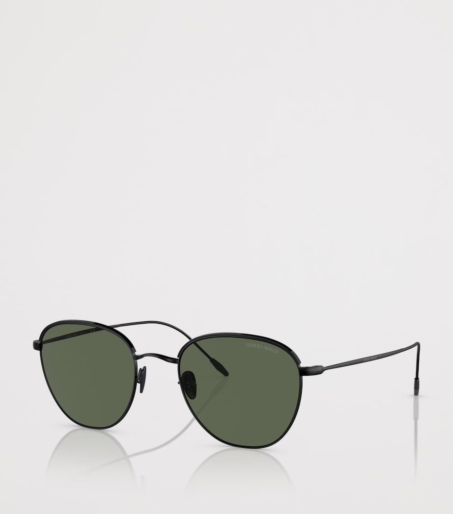 Giorgio Armani rounded square sunglasses metal frame, UK version