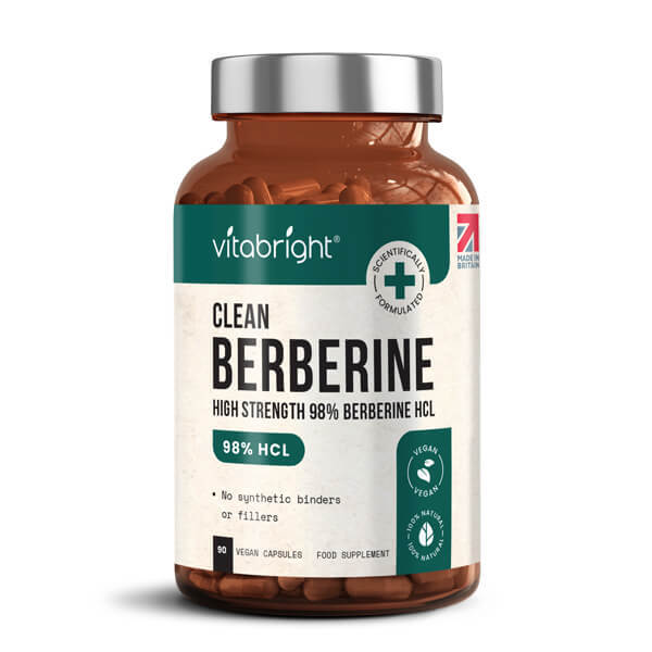 VitaBright berberine HCL capsules 500mg 90 count (British brand)