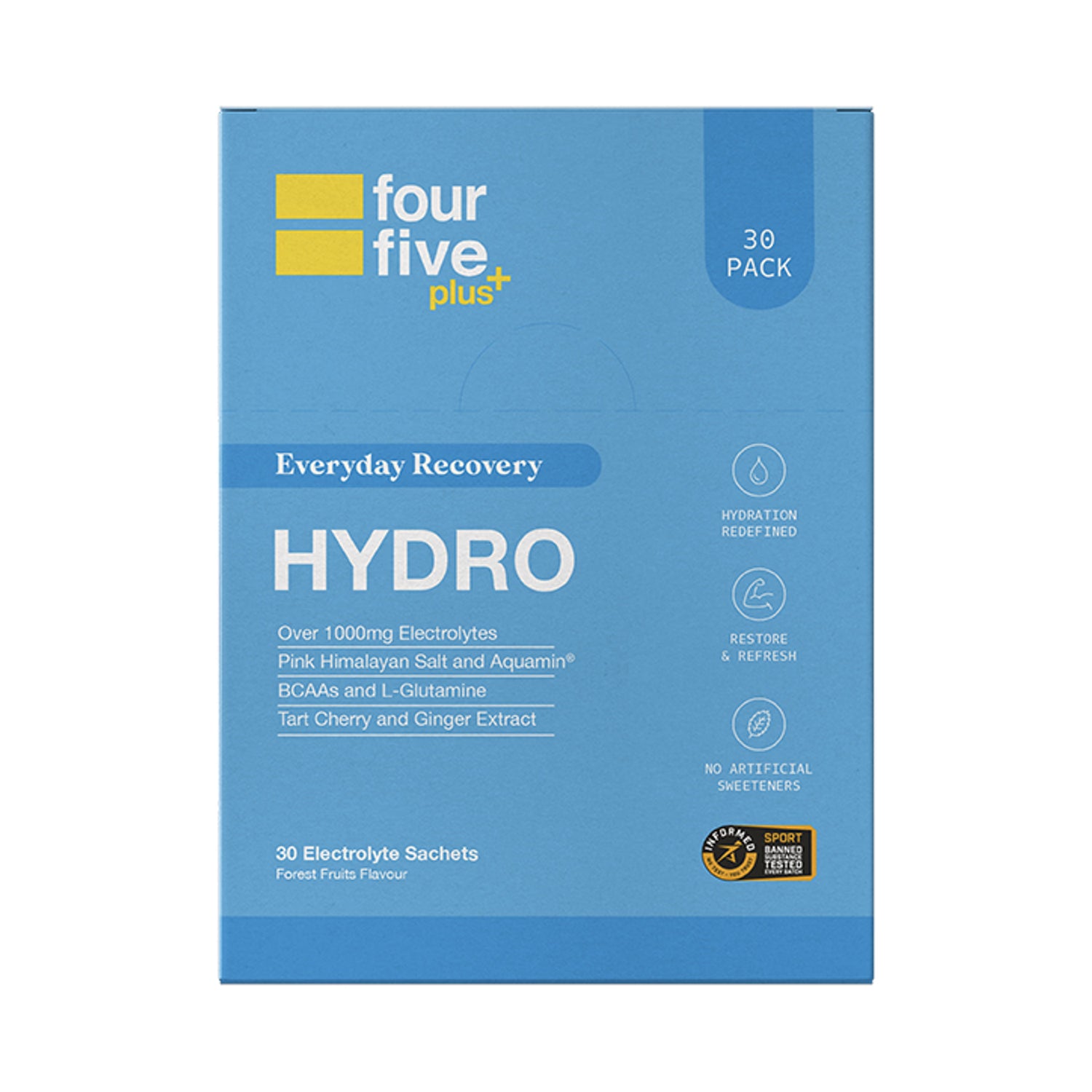 fourfive Hydro Plus Forest Fruit Flavour 30 Sachets, UK version