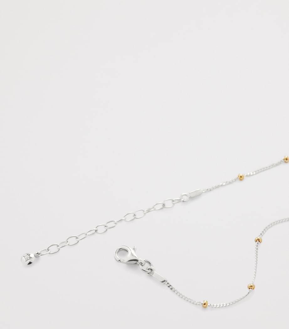 Monica Vinader mixed metal beaded chain bracelet (British brand)