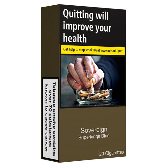 Sovereign Superkings Blue 20 Cigarettes GOODS ASDA   