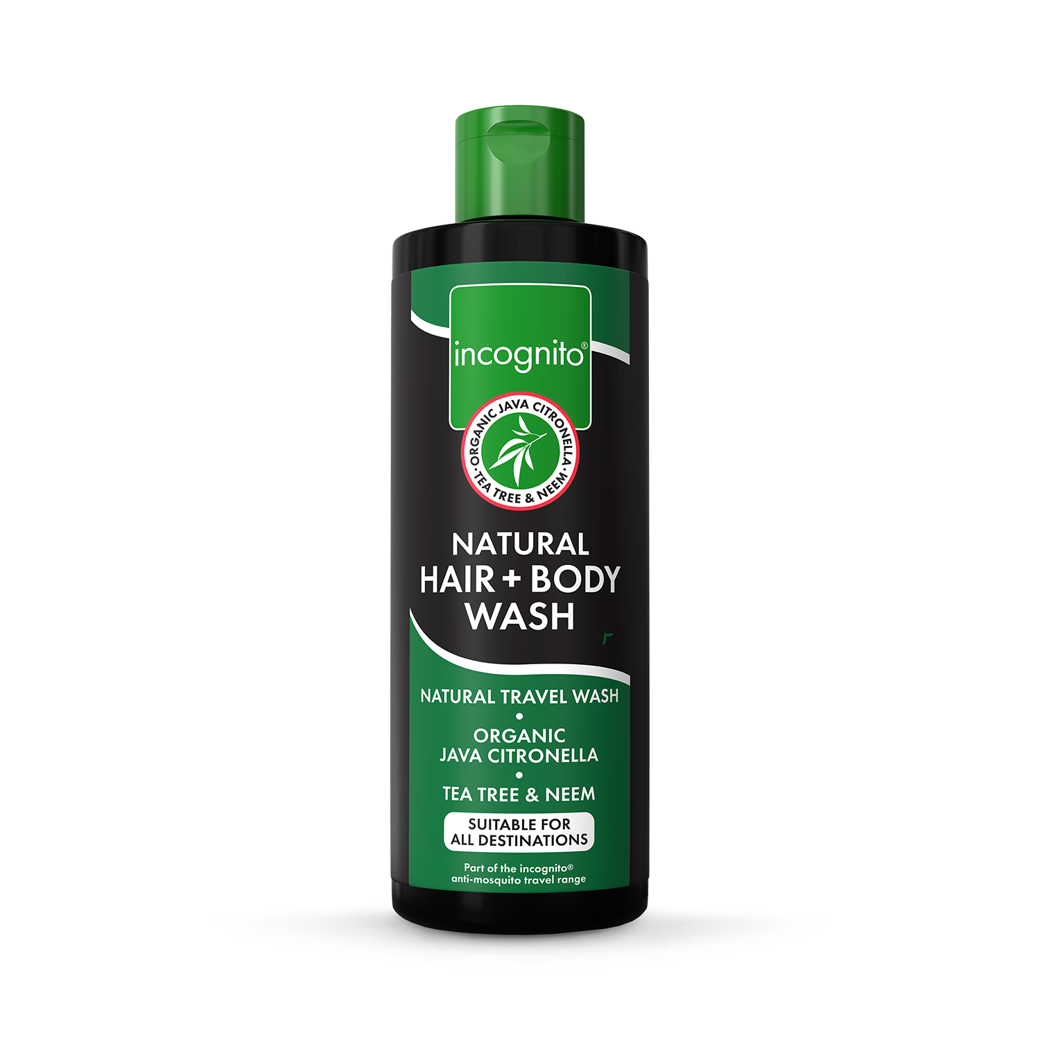 Incognito Hair and Body Wash 200ml, imported from the UK