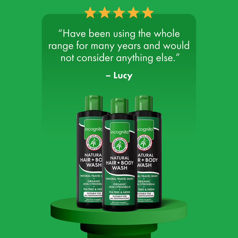 Incognito Hair and Body Wash 200ml, imported from the UK