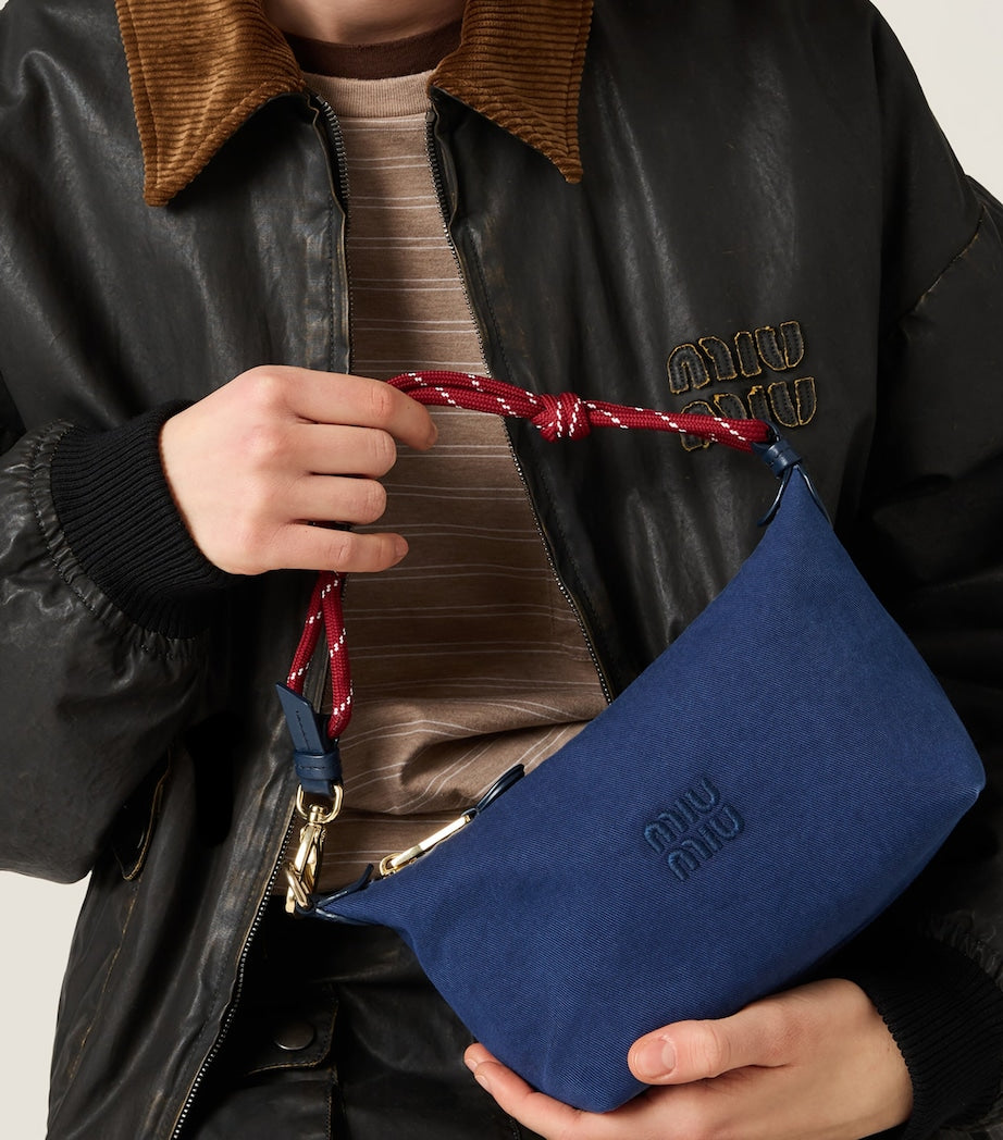 Miu Miu gabardine pouch H14cm W18.5cm D10cm, imported from the UK