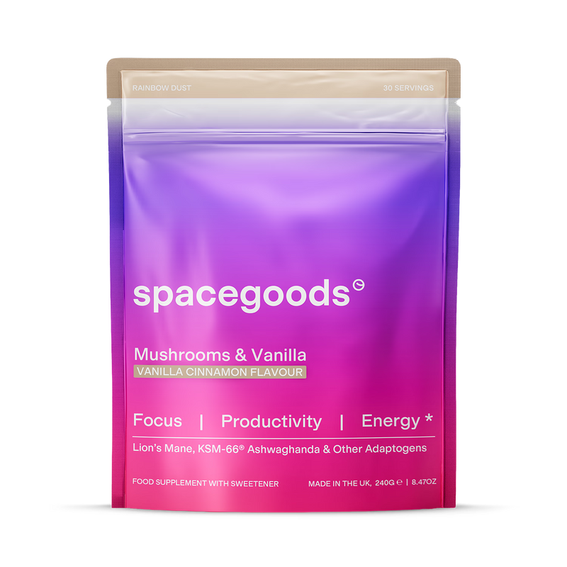 Spacegoods Rainbow Dust vanilla cinnamon superfood powder 240g - British product