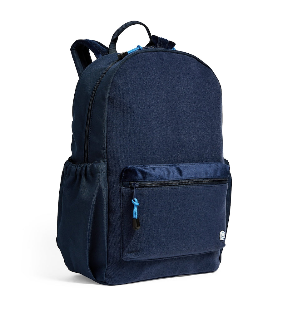 Becco Bags large backpack with custom patch attachments (British brand)