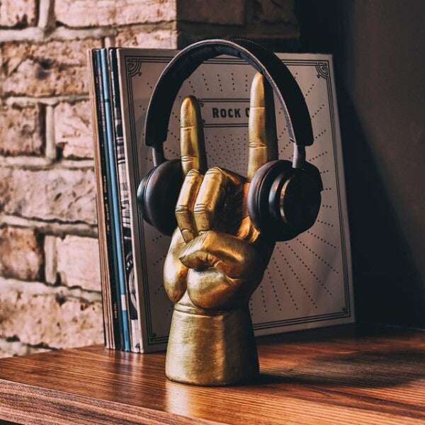 Suck UK Rock On Gold Headphones Stand