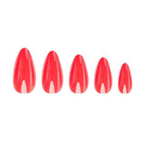 Nail HQ false nails Almond Bright Red 24 pieces, UK version
