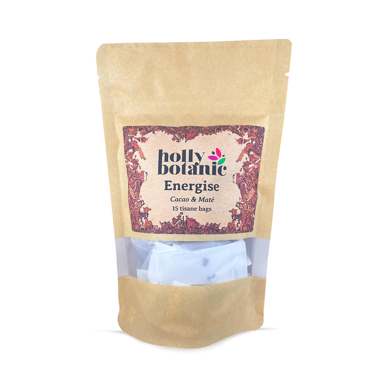 Holly Botanic Energise Tisane Cacao & Maté 15 bags - British product