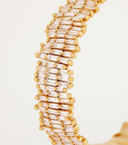 Suzanne Kalan three-row diamond cuff 18kt yellow gold - British product
