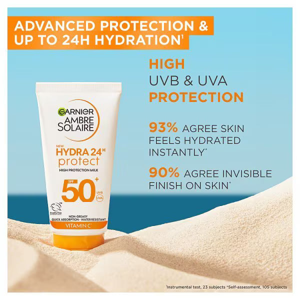 Garnier Ambre Solaire SPF50+ sun lotion, UK version