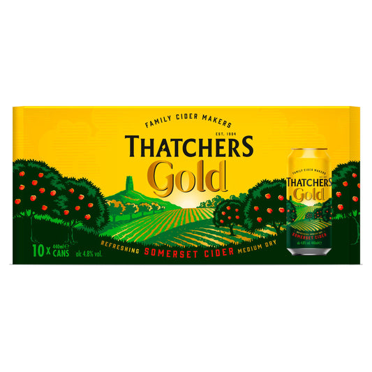 Thatchers Gold Cider 10x440ml GOODS Sainsburys   