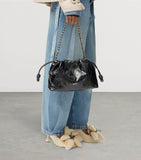 LOEWE medium eel leather Flamenco clutch bag, UK version